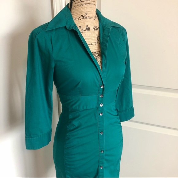 Fitted Hot Mama Button Up Shirt Dress - Picture 2 of 4